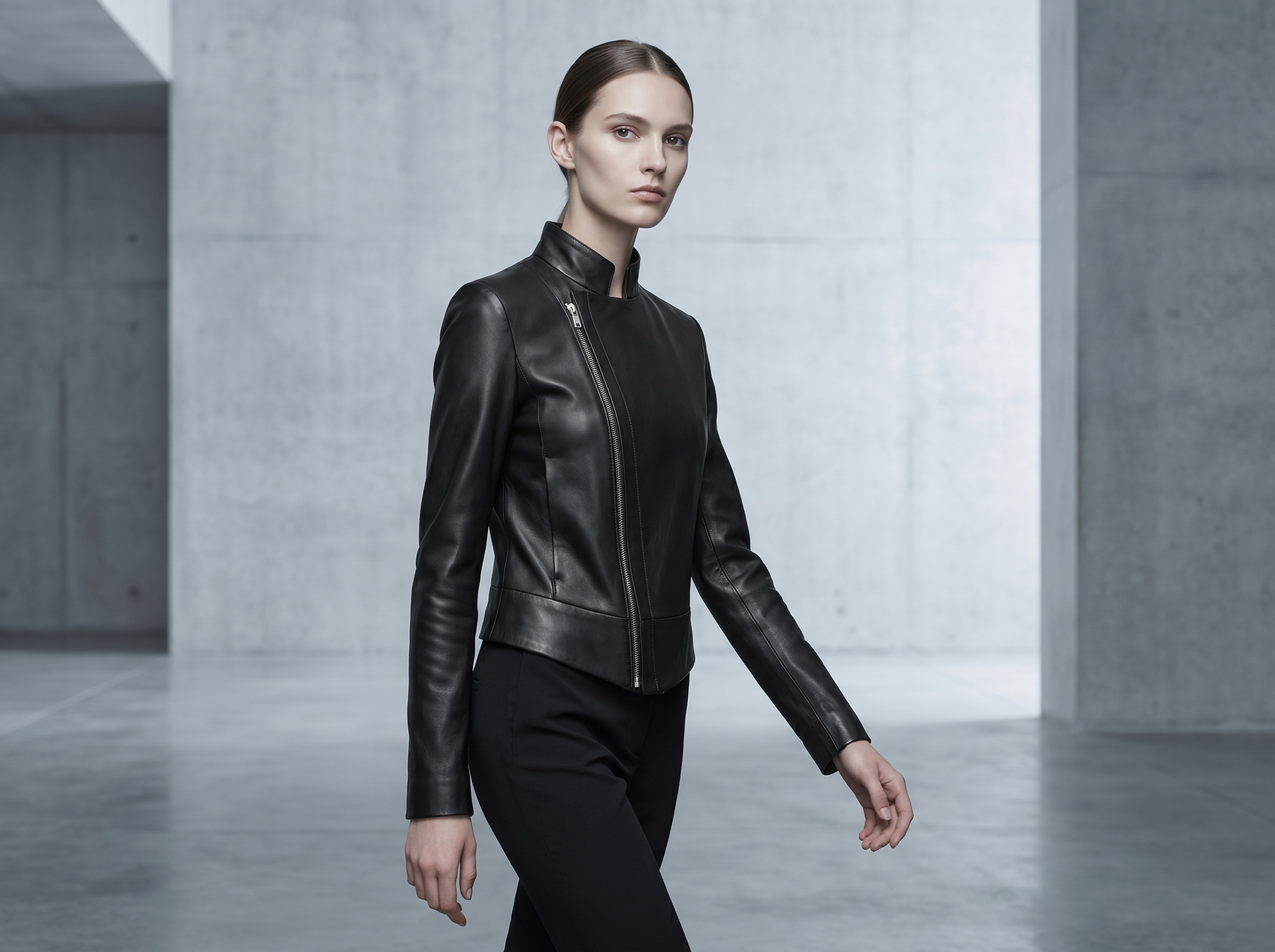 Minimalist Moto Leather Jacket
