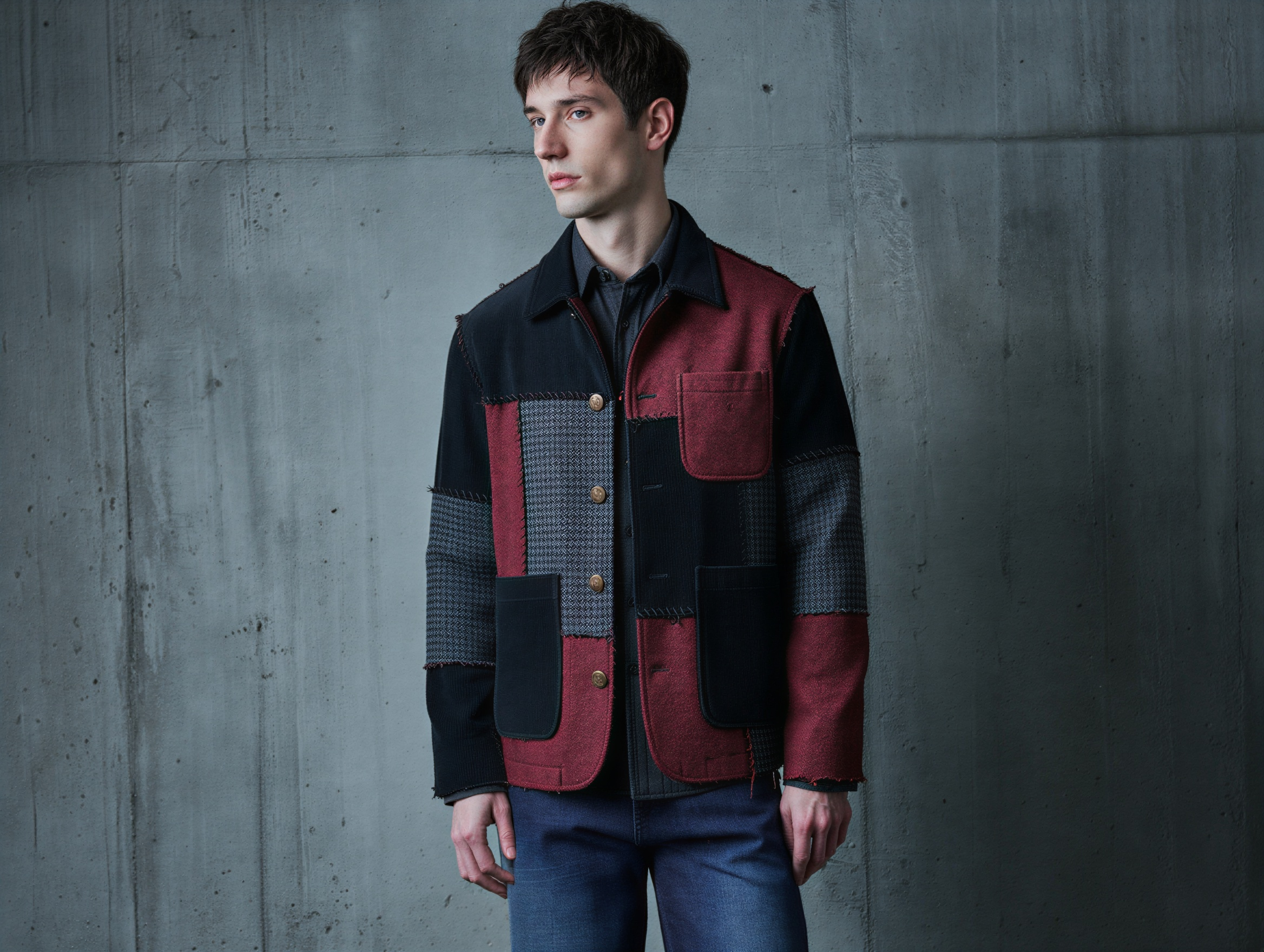 Dark Academia Patchwork Jacket