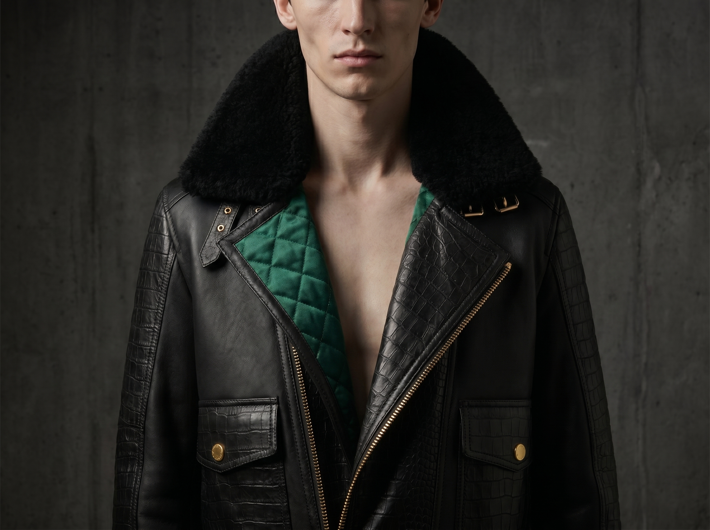 Detail of hand-finished outerwear construction
