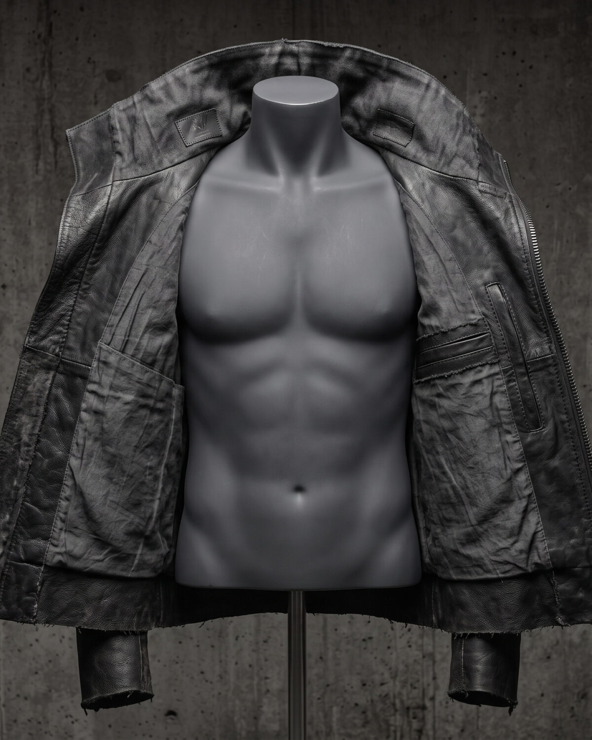 Detail of hand-finished outerwear construction